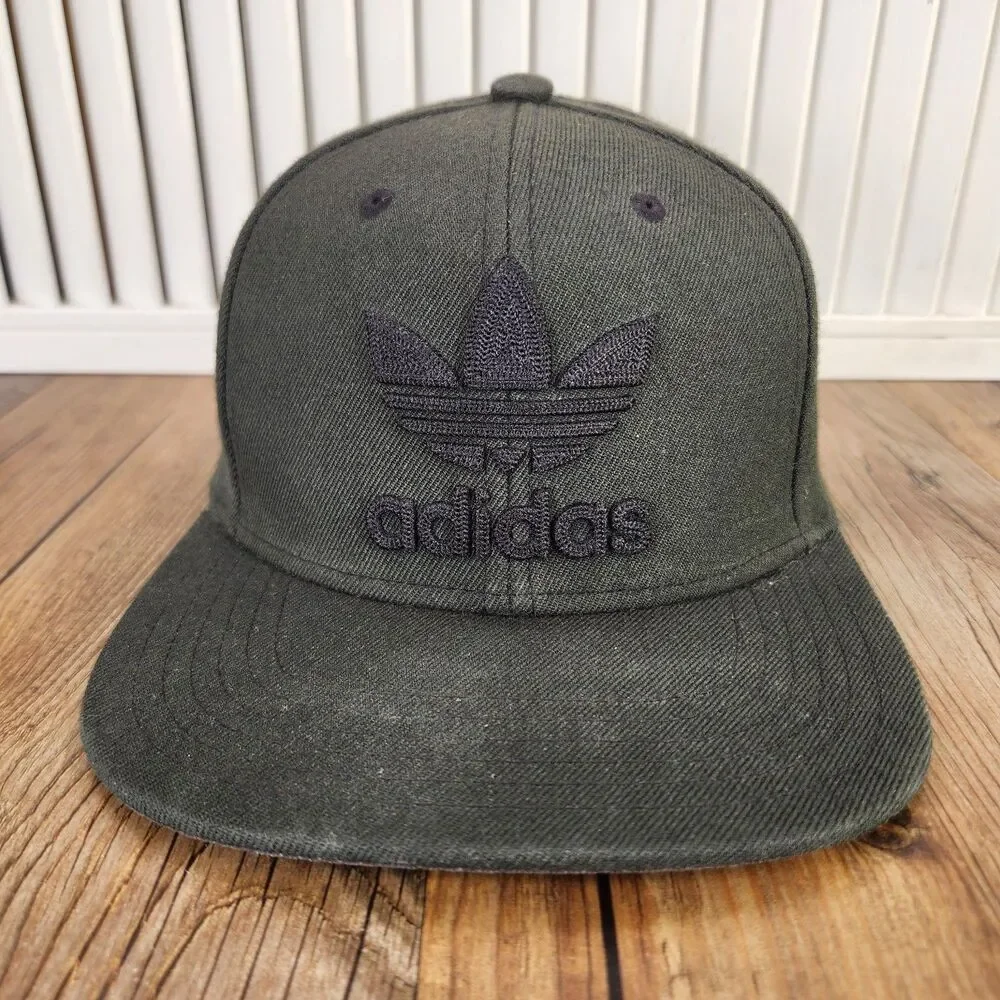 Adidas Originals Trefoil Snapback Hat Cap Black Flat Bill 2019 Streetwear Skater